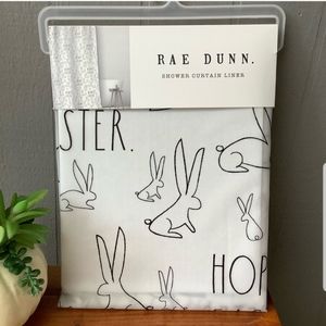 COPY - Rae Dunn Shower Curtain Liner HOPPYE EASTER 72"x72" NWT